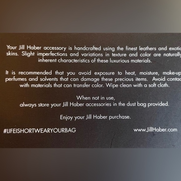 Jill Haber crossbody tassel bag in slate gray blue. High end leather bag! - Picture 10 of 10